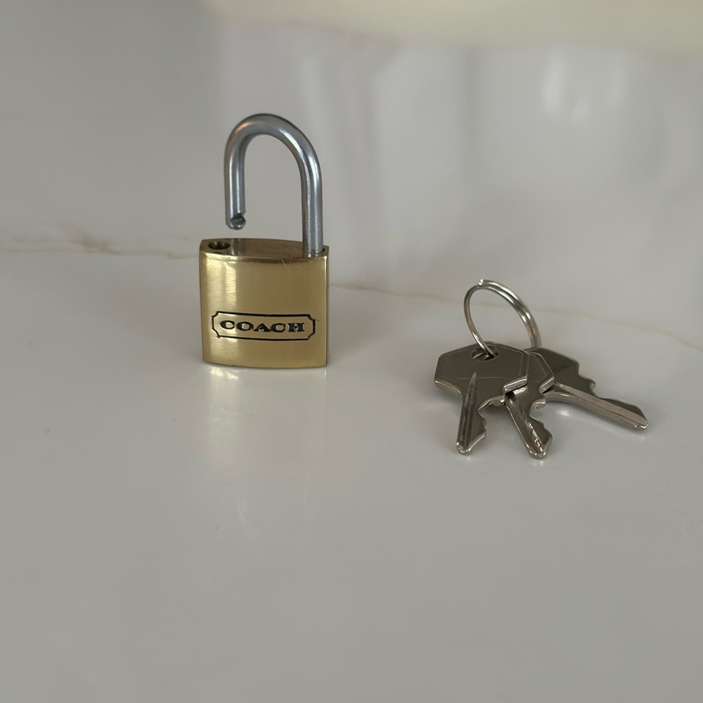 Coach Gold and Silver color Padlock with Keys - Picture 5 of 6